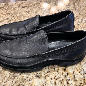 Polo by Ralph Lauren Black Leather Slip-On Loafers